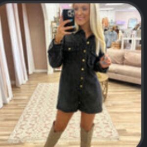 Size large denim romper. nwt